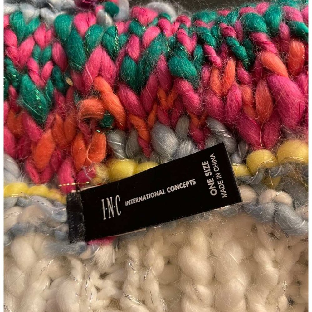 I N C International Concepts Rainbow Shine Beanie Hat (444) - Picture 3 of 4